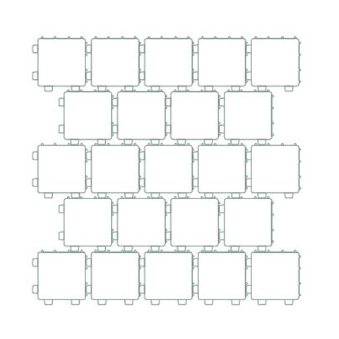 Waterdoorlaatbare bestrating halfsteenverband