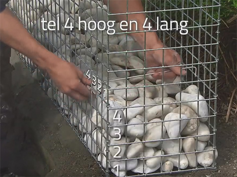 Steenkorven vullen