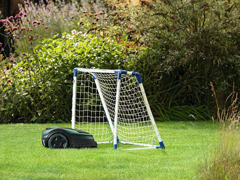 Bosch indego maait ook kleine gras gedeeltes af