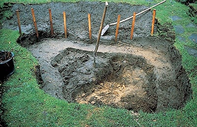 De vorm uitgraven