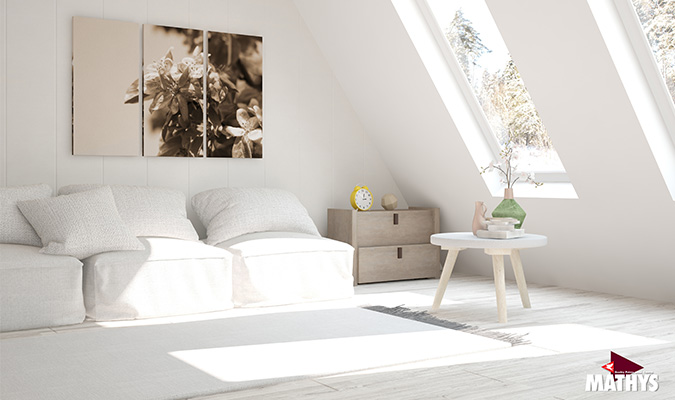 Mathys Paratex witte muurverf in slaapkamer