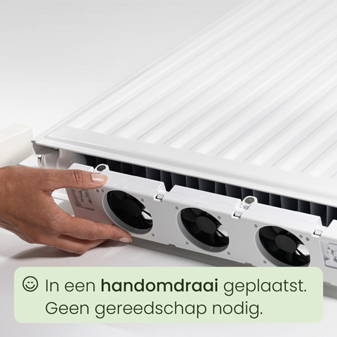 eenvoudige installatie radiatorventilator