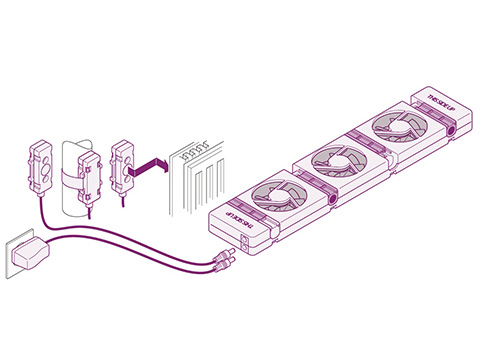 SpeedComfort radiatorventilator temperatuursensor plaatsen