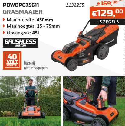 Dual Power spaaractie Grasmaaier