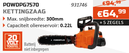 Dual Power spaaractie Kettingzaag