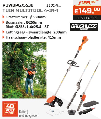 Dual Power spaaractie Tuin Multitool