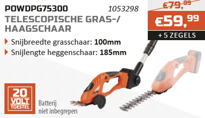 Dual Power spaaractie Telescopische gras-/haagschaar