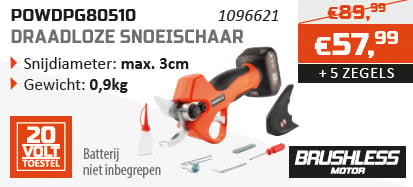Dual Power spaaractie Draadloze Snoeischaar