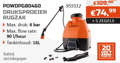 Dual Power spaaractie Druksproeier Rugzak