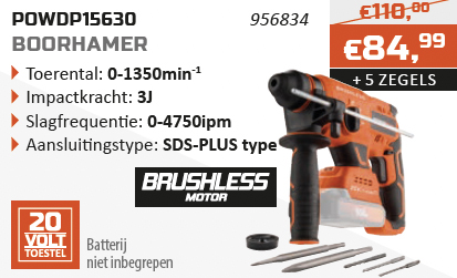 Dual Power spaaractie Boorhamer
