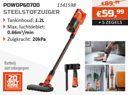 Dual Power spaaractie Steelstofzuiger