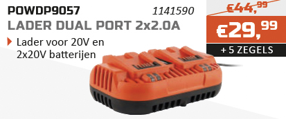 Dual Power spaaractie lader dual port 2x2.0A