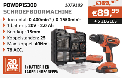 Dual Power spaaractie Schroefboormachine