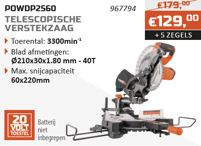 Dual Power spaaractie Telescopische verstekzaag
