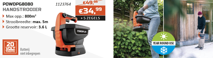 Dual Power spaaractie Handstrooier