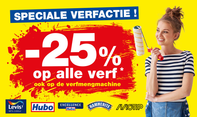 Verfactie -30% op alle verf
